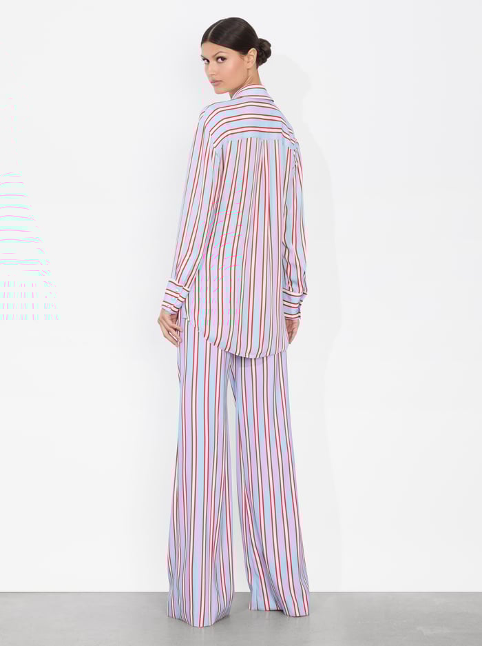 DIMITRA OVERSIZED BUTTON DOWN - TEAKWOOD STRIPE MINERAL BLUE/B image 2 - Alice And Olivia