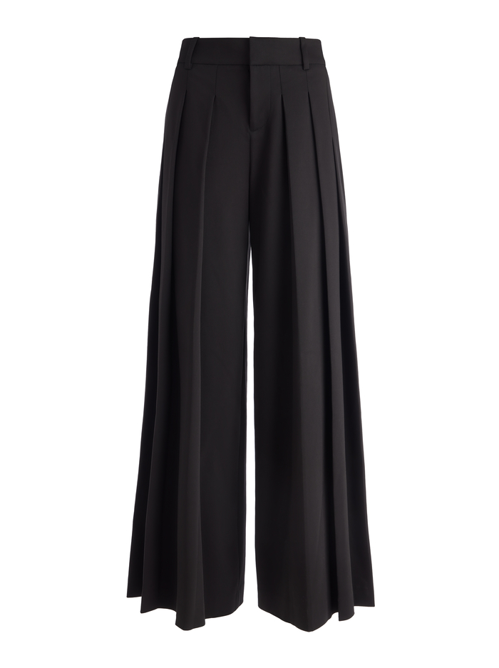 BLAIRE WIDE LEG PLEATED PANT - BLACK image 5 - Alice And Olivia