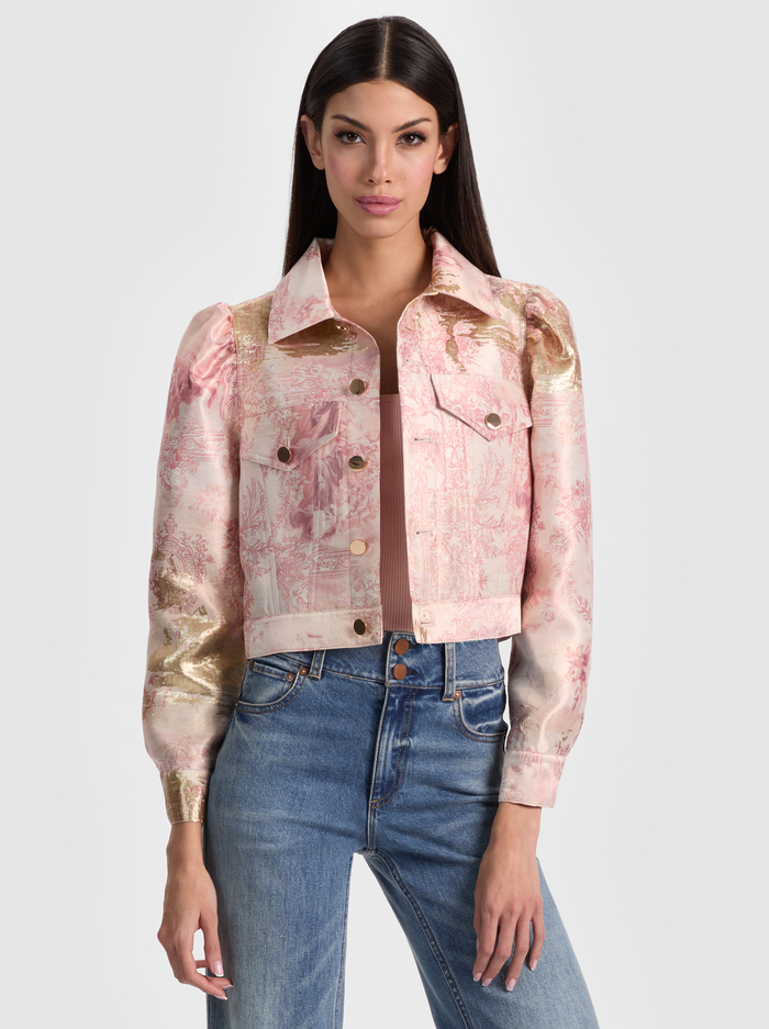 LANA PUFF SLEEVE JACKET - ENGLISH ROSE TOILE - ALICE + OLIVIA