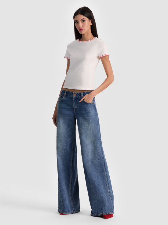 OFF WHITE/CHILI PEPPER-CINDY RINGER TEE