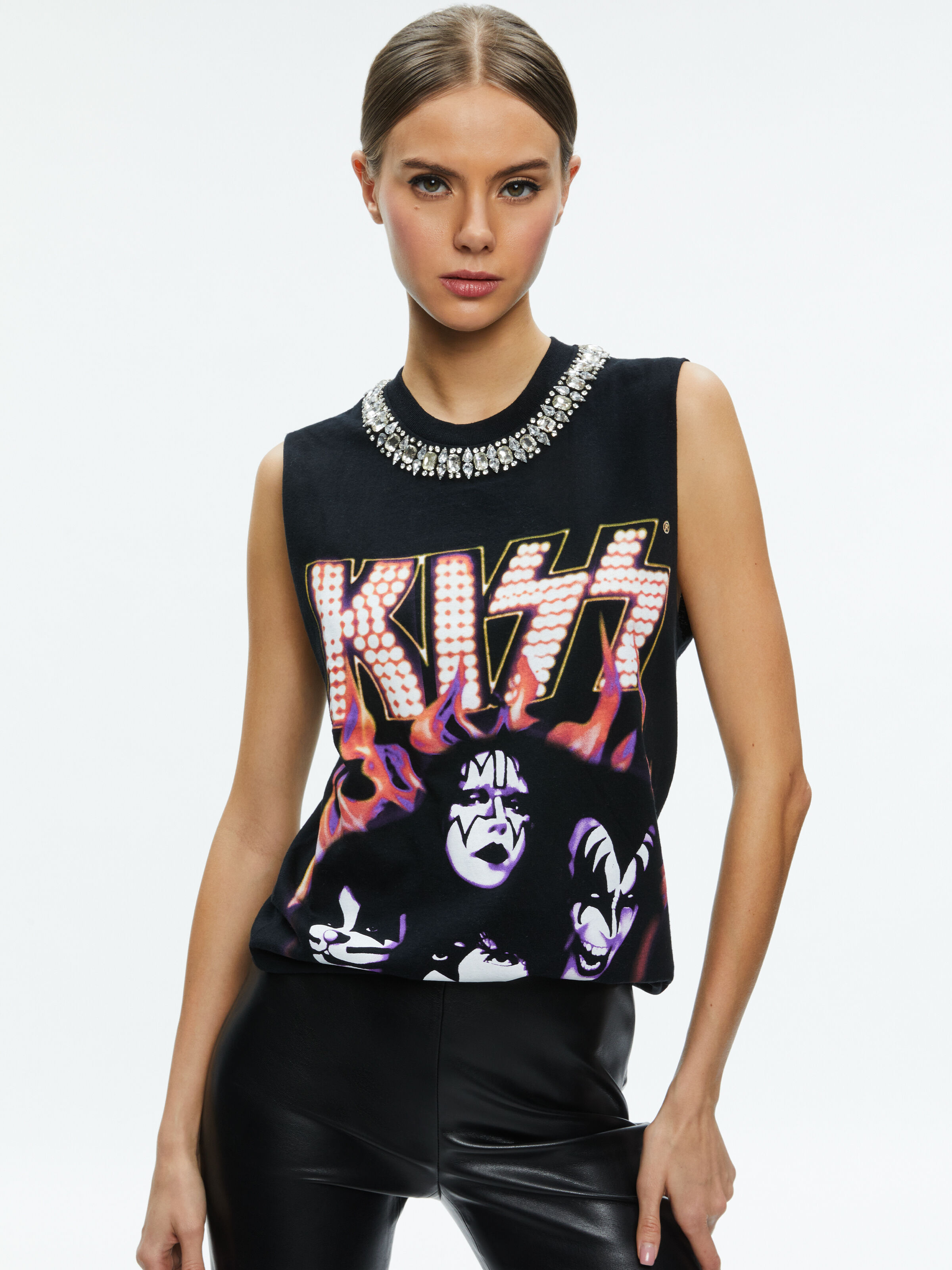 国産品 Embellished Miller Muscle Olivia + Alice | Black/multi In Tank トップス