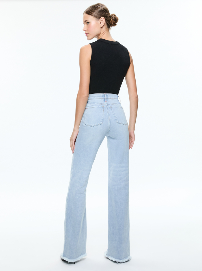 BODIE HIGH RISE JEAN - LEONA LIGHT BLUE image 3 - Alice And Olivia
