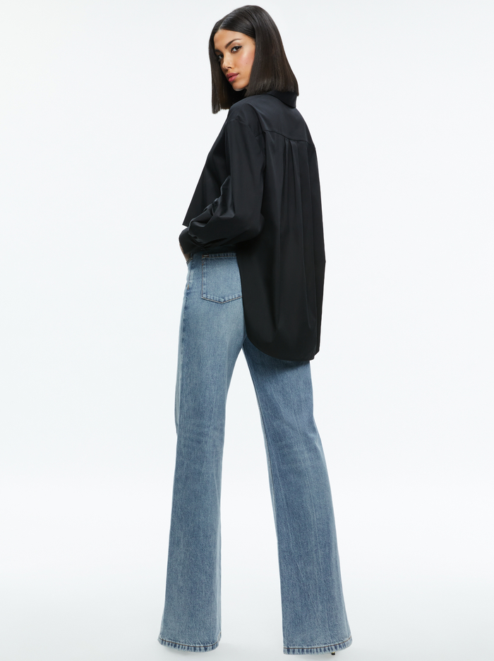 FINELY HIGH-LOW BLOUSE - BLACK image 1 - Alice And Olivia