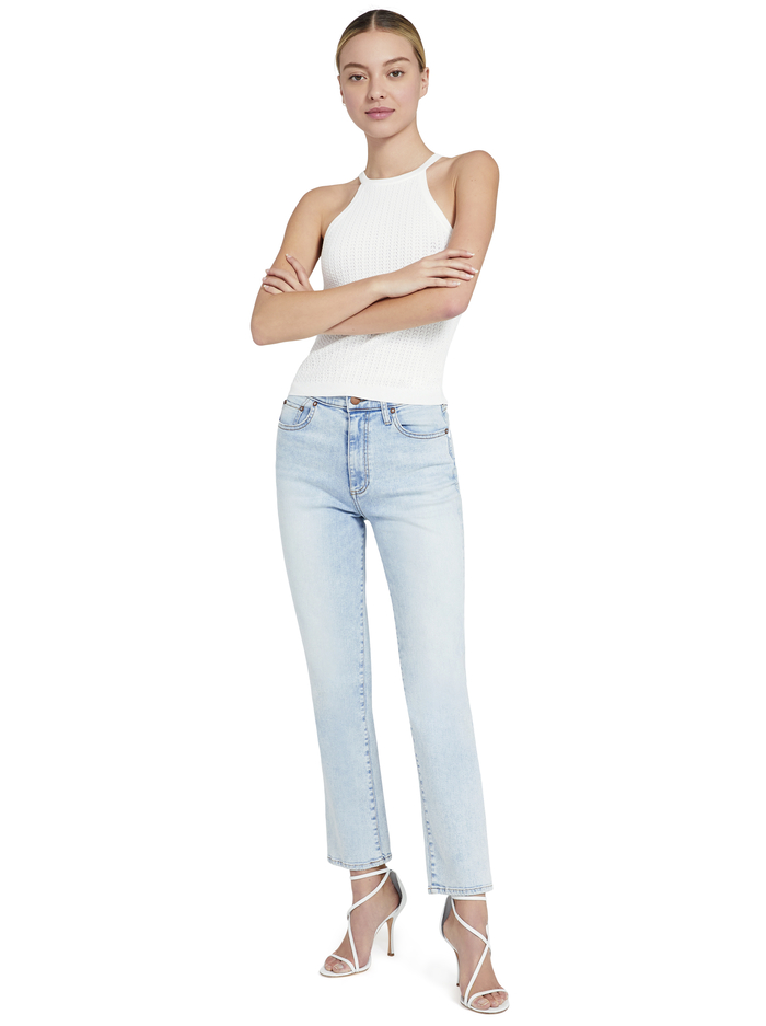 HIEDI FITTED HALTER TOP - SOFT WHITE image 2 - Alice And Olivia