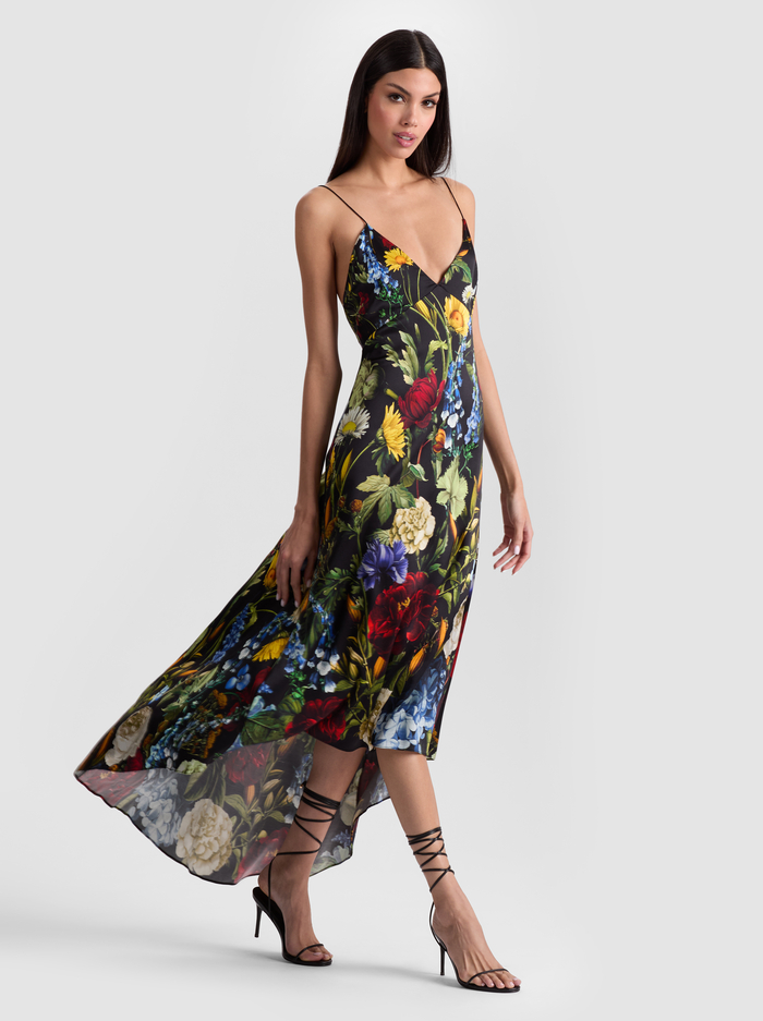 LUCIANA SLIP DRESS - SOCIAL HOUR BLACK image 4 - Alice And Olivia