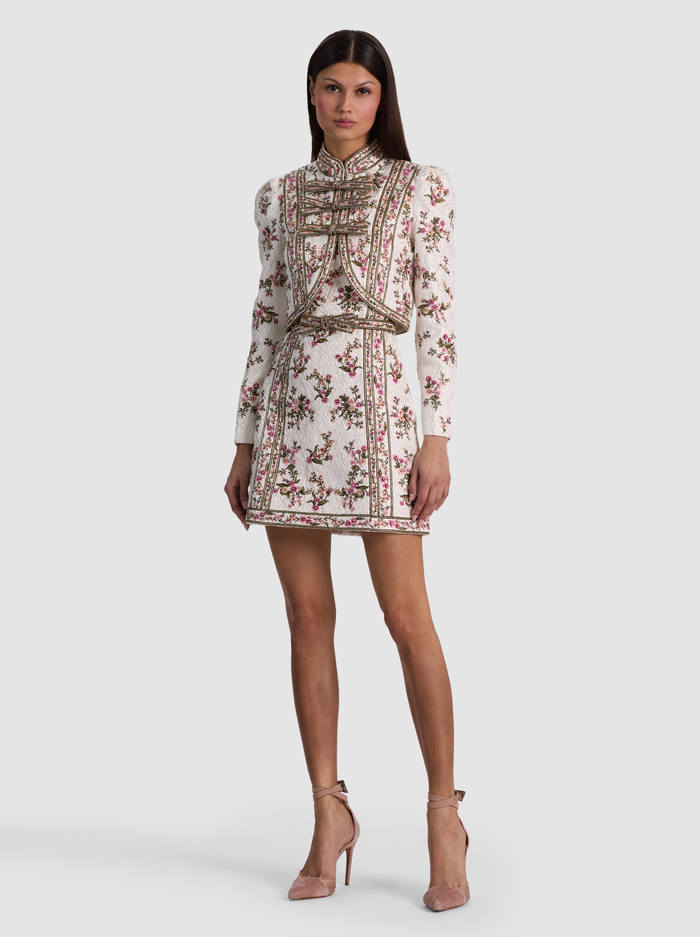 ILARIA EMBROIDERED JACKET - OFF WHITE/MULTI image 2 - ALICE + OLIVIA