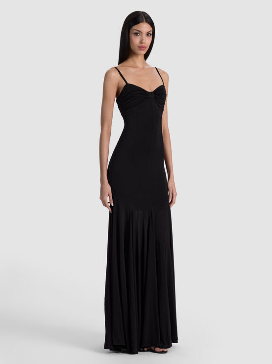 BLACK-IRINA TWIST FRONT MAXI DRESS