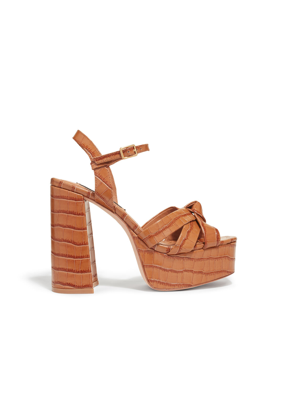 Veren Open Toe Heel In Tan | Alice + Olivia