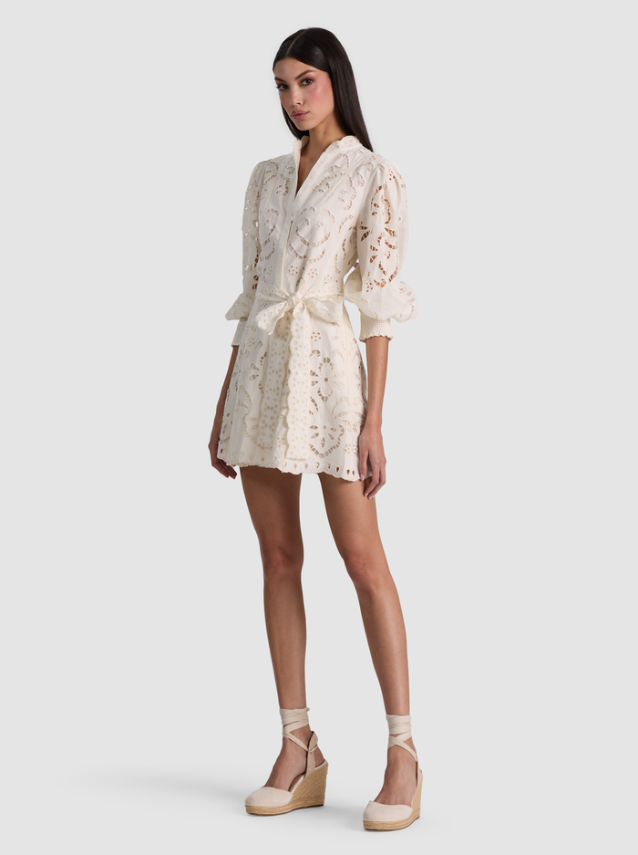LUCY MINI SHIRT DRESS - OFF WHITE image 5 - ALICE + OLIVIA