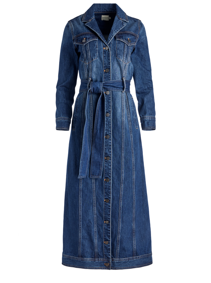 DAREN MAXI DENIM JACKET - LOVE TRAIN image 5 - Alice And Olivia