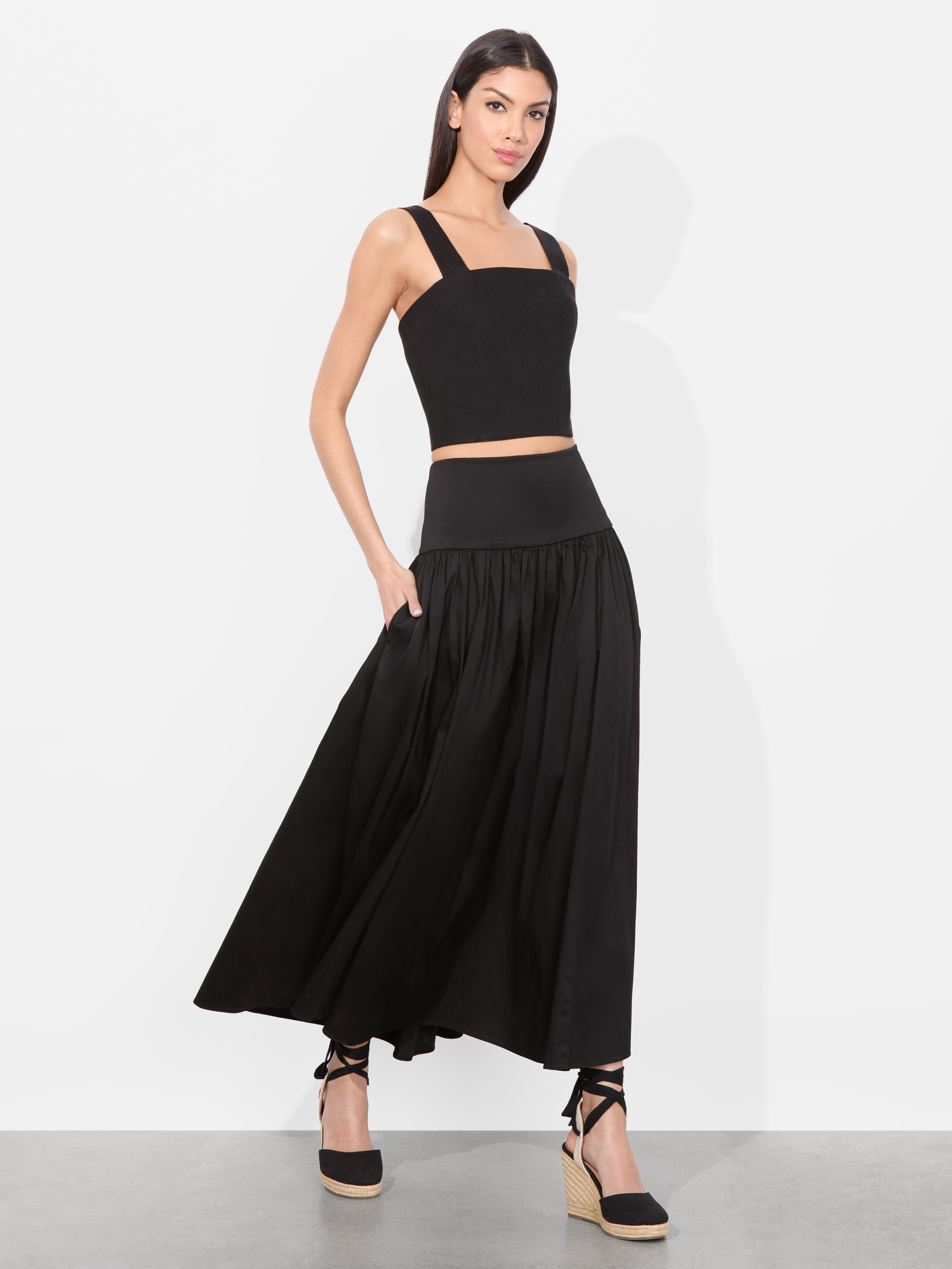 Designer Midi Skirts | Black, Printed & More