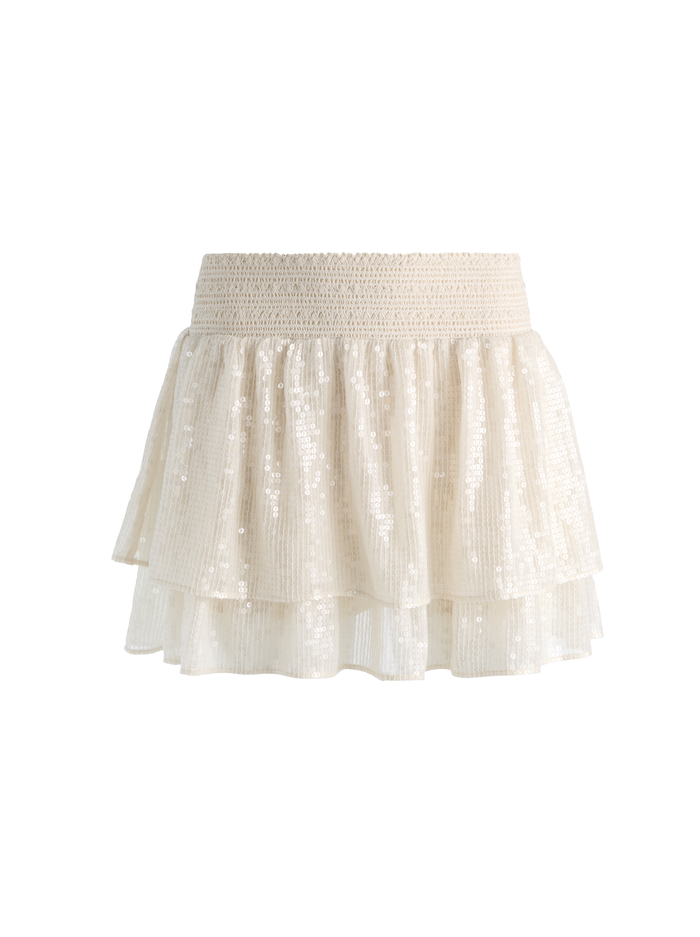 BETHIE SEQUIN MINI SKORT - OFF WHITE image 5 - ALICE + OLIVIA