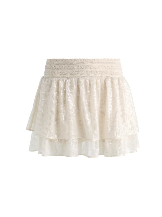 OFF WHITE-BETHIE SEQUIN MINI SKORT