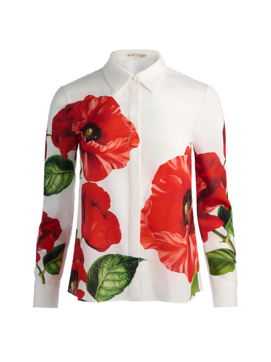 SUMMER POPPY-WILLA SILK BLOUSE