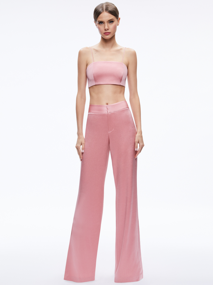 SASHA THIN STRAP CROP TOP - ROSE image 2 - Alice And Olivia