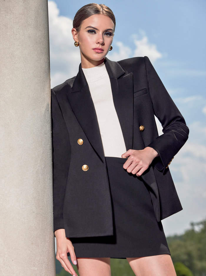 ANTHONY DOUBLE BREASTED BLAZER - BLACK image 6 - Alice And Olivia