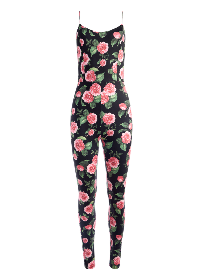 NELDA SPAGHETTI STRAP CATSUIT - CHERI FLORAL image 5 - Alice And Olivia