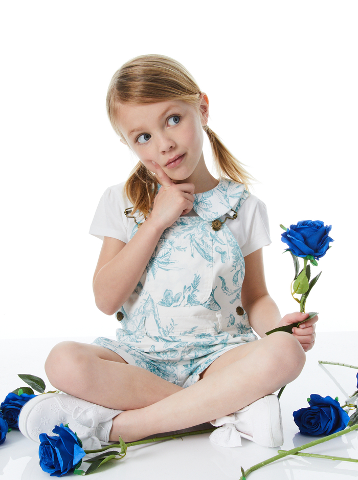 A+O x DOTTY DUNGAREES PETER PAN COLLAR TOP - ANTIQUE BUTTERFLY OFF WHITE image 5 - ALICE + OLIVIA