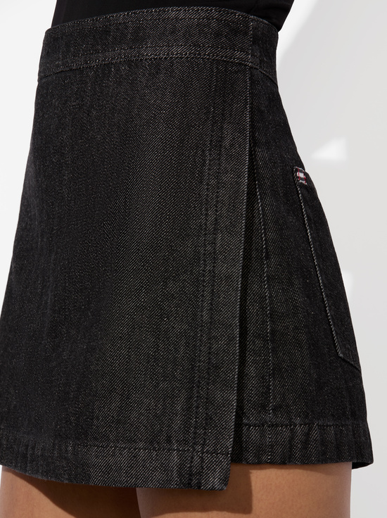 MAYA CHARCOAL BLACK-LAKELYN DENIM SKORT