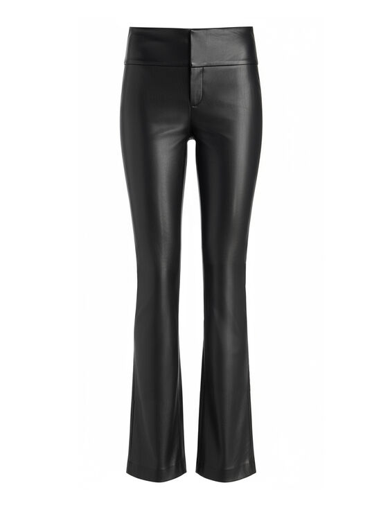 BLACK-OLIVIA VEGAN BOOTCUT PANT