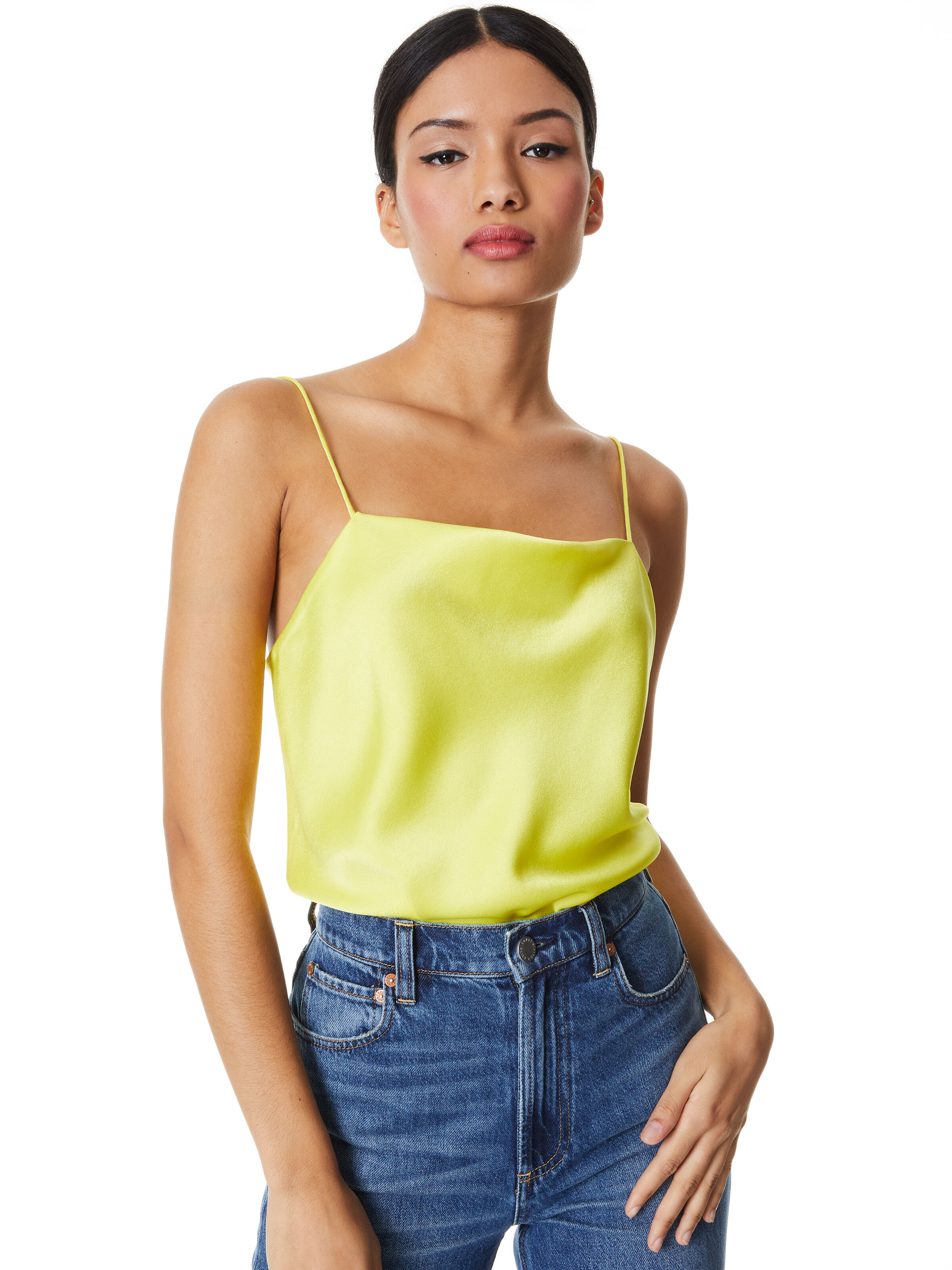 Harmon Slip Tank In Canary Alice Olivia