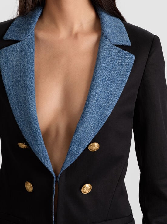 BLACK/LIANA BLUE-MYA BLAZER