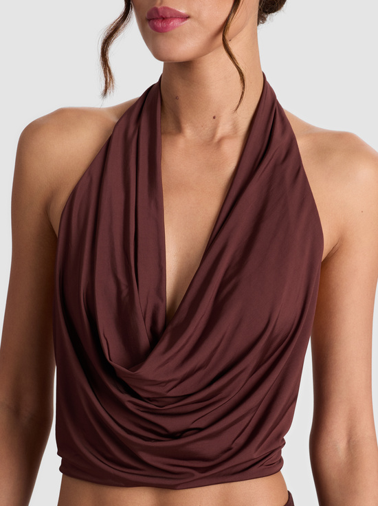 MOCHA-AYANNA HALTER TOP