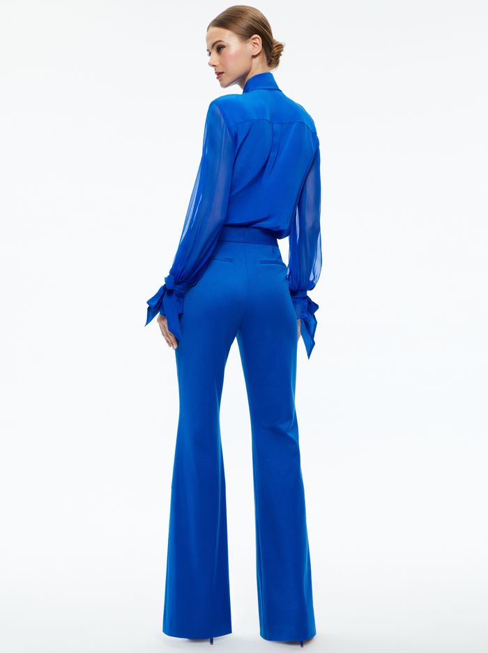 LLOYD TIE NECK TOP - SAPPHIRE image 1 - Alice And Olivia