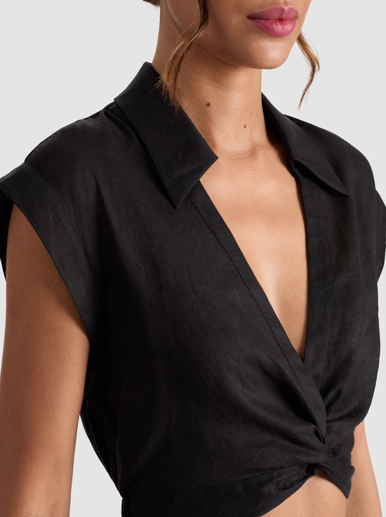 BLACK-MILA CROPPED TOP