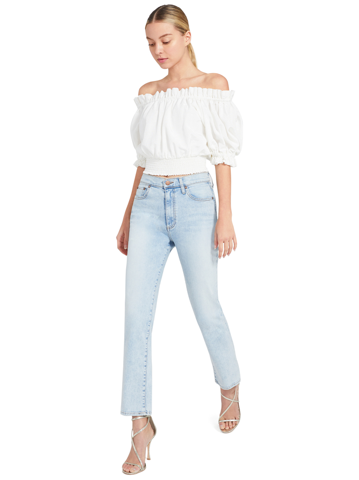 STUNNING HIGH RISE STRAIGHT LEG - BABY BLUES image 2 - Alice And Olivia
