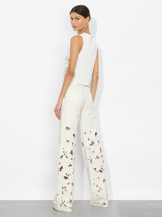 OFF WHITE-DANIELLE LACE FRONT TANK