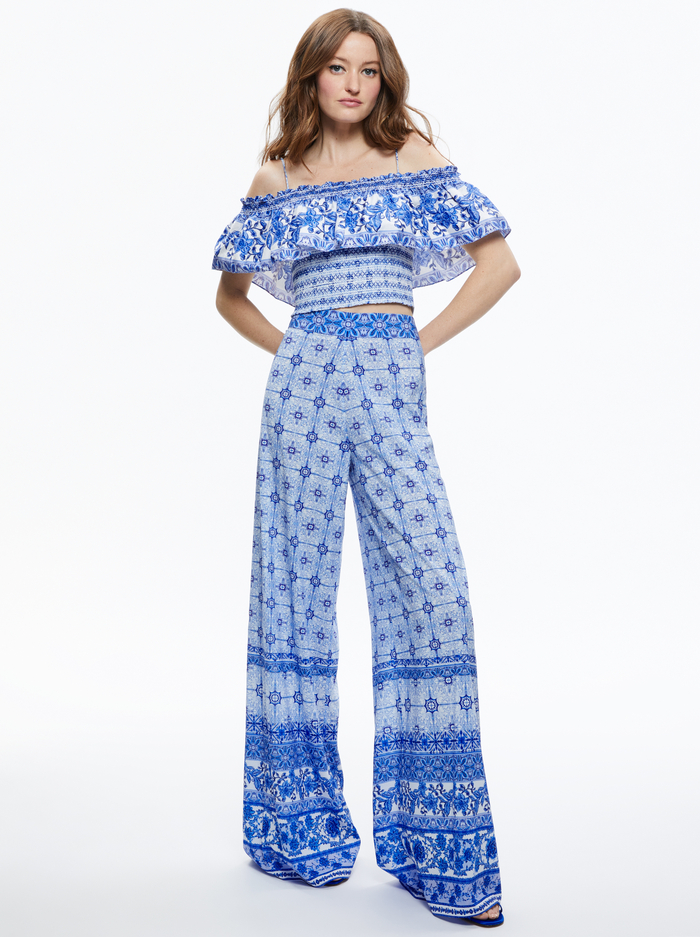 ATHENA WIDE LEG PANT - GREEK TILE image 2 - Alice And Olivia