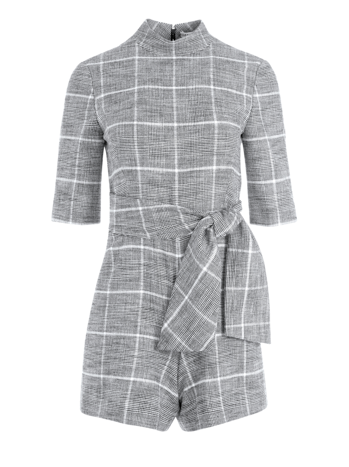 VIRGIL MOCK NECK ROMPER - BLACK/WHITE image 5 - Alice And Olivia