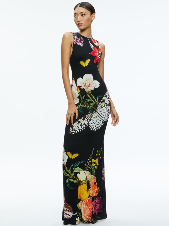 DELORA OPEN BACK MAXI DRESS - ESSENTIAL FLORAL image 2 - Alice And Olivia