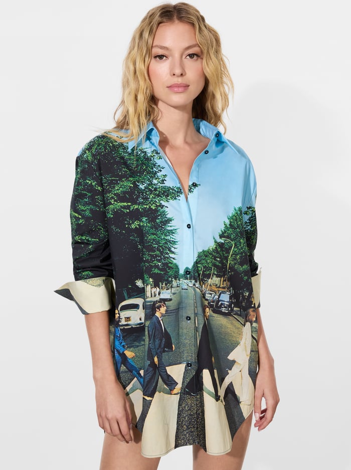 A+O X THE BEATLES FINELY BUTTON DOWN - ABBEY ROAD image 1 - Alice And Olivia
