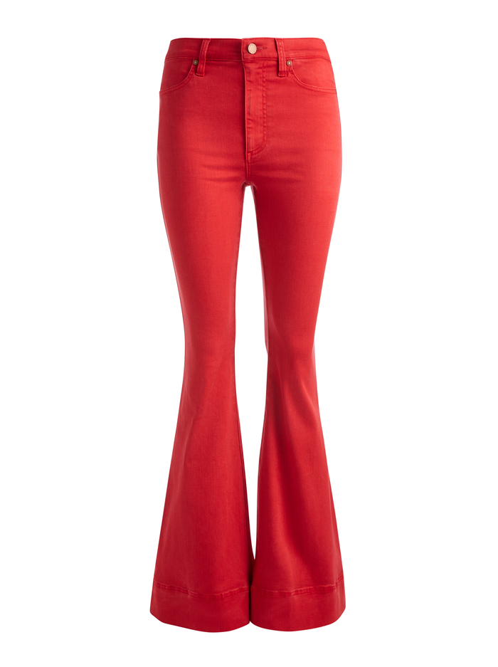 BEAUTIFUL HIGH RISE BELL - BRIGHT POPPY image 5 - Alice And Olivia