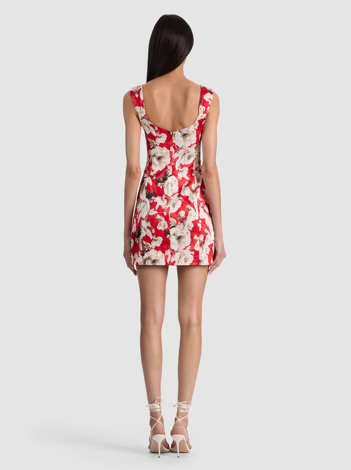 RENEE FITTED MINI DRESS - ROSE GARDEN SM HIBISCUS image 2 - ALICE + OLIVIA