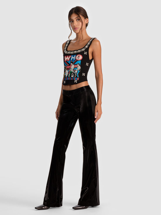 BLACK-BELLA VEGAN BOOTCUT PANT