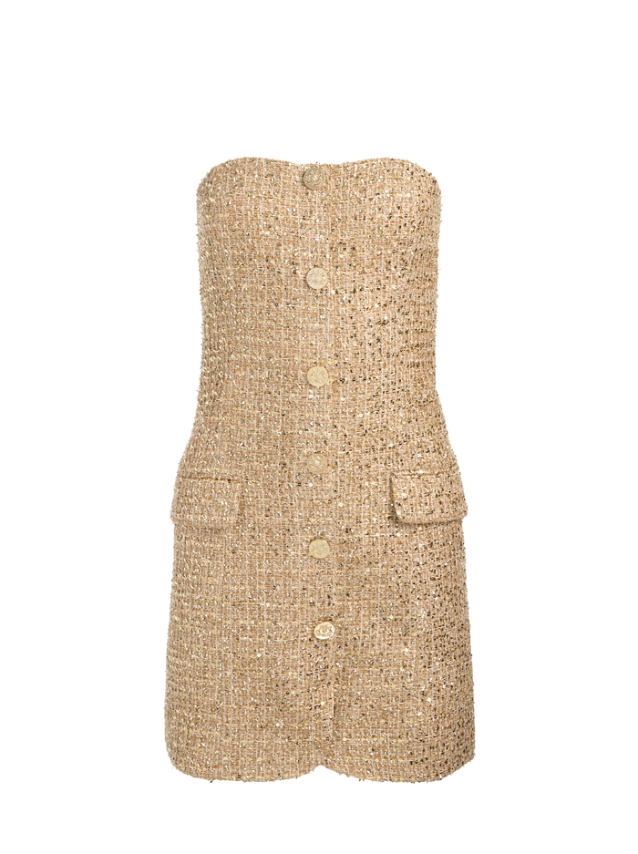 MADISON MINI BLAZER DRESS - PALE GOLD image 5 - Alice And Olivia
