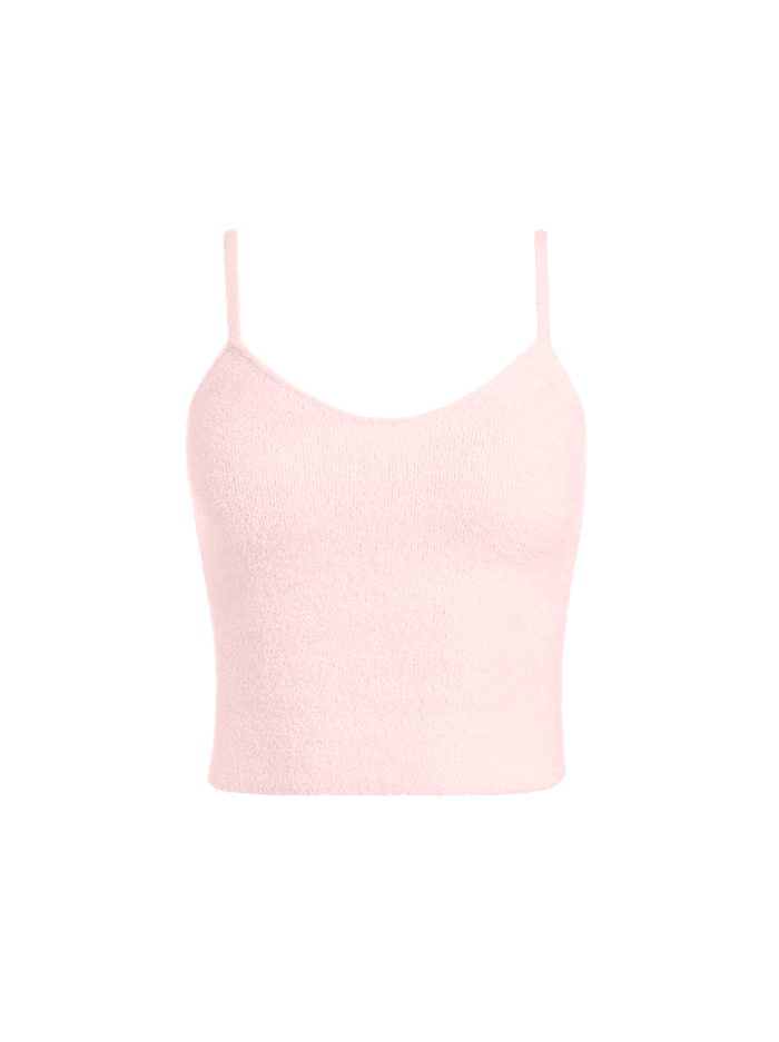 RHEA FUZZY CROPPED TANK - ENGLISH ROSE image 4 - Alice And Olivia