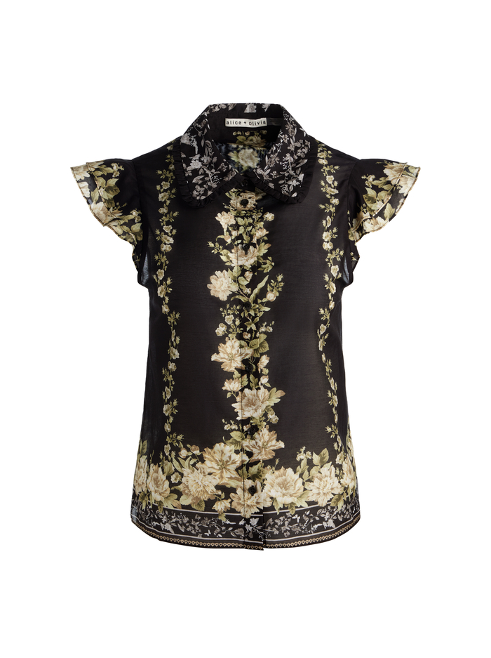 MARTEL BLOUSE - FREE FALLING image 5 - Alice And Olivia