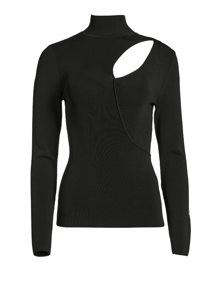 SOPHIE CUTOUT TURTLENECK - BLACK image 1 - ALICE + OLIVIA