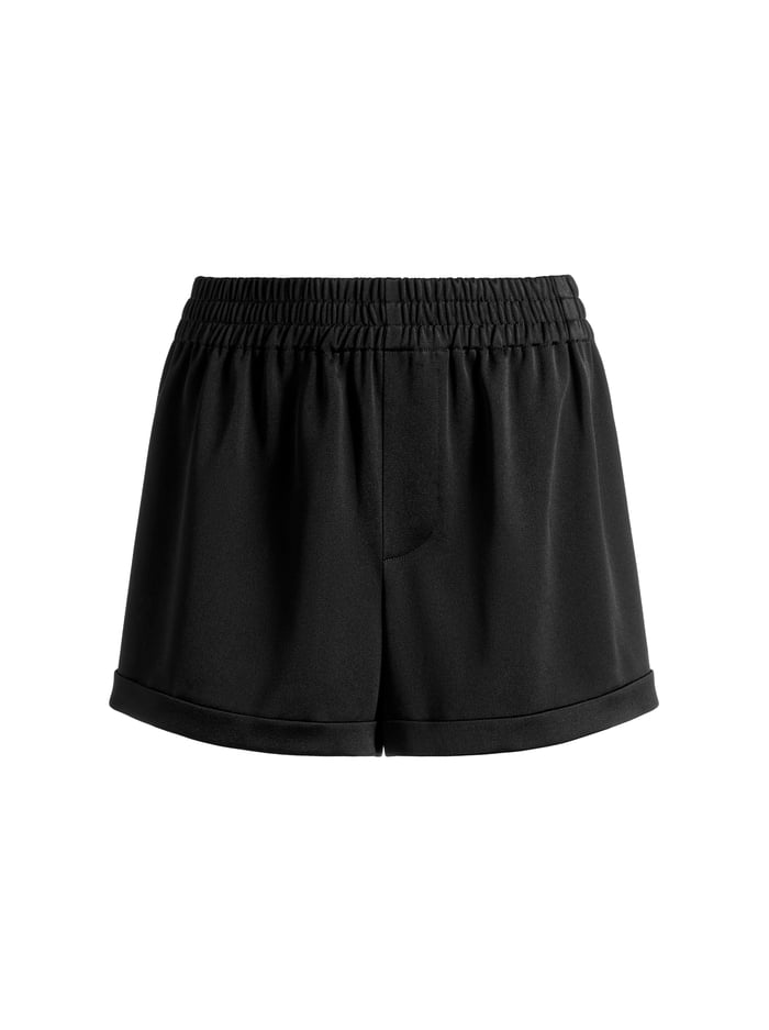 RICHIE CUFFED LOW RISE BOXER SHORT - BLACK image 5 - Alice And Olivia