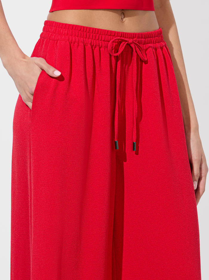 OJAI WIDE LEG PANT - BRIGHT RUBY image 3 - Alice And Olivia