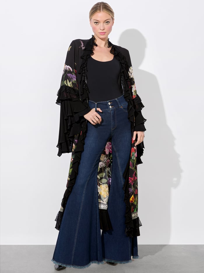 ADALIA RUFFLE MAXI ROBE - SECRET GARDEN image 3 - Alice And Olivia