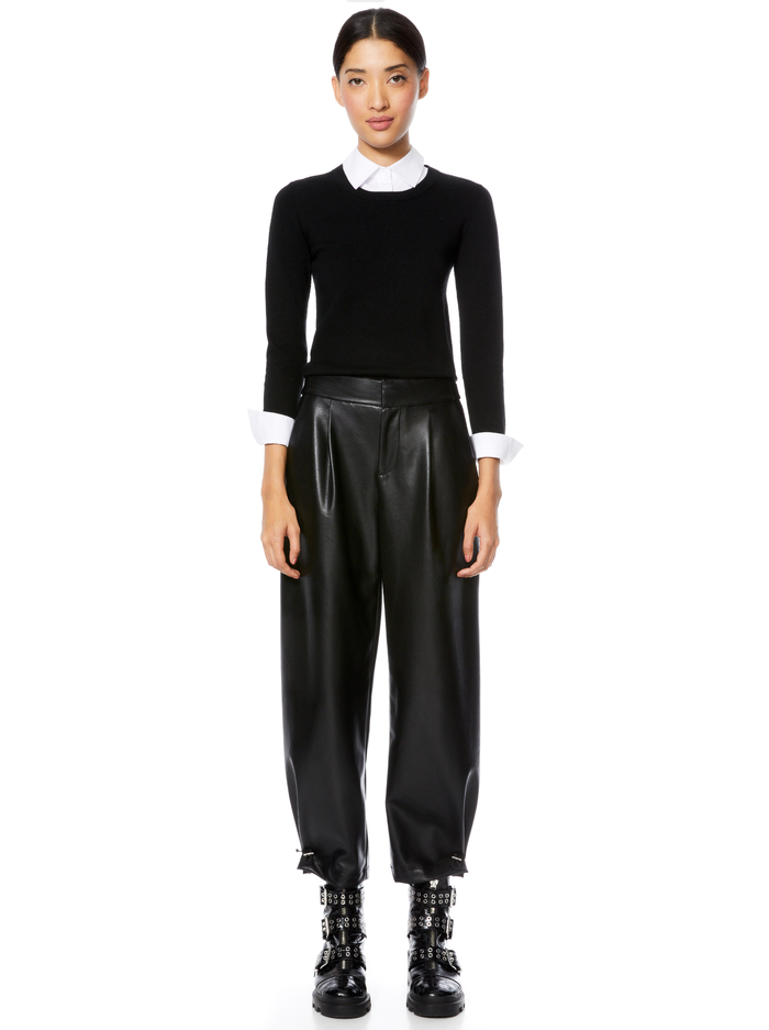 PORLA COLLARED SWEATER - BLACK/WHITE image 4 - ALICE + OLIVIA