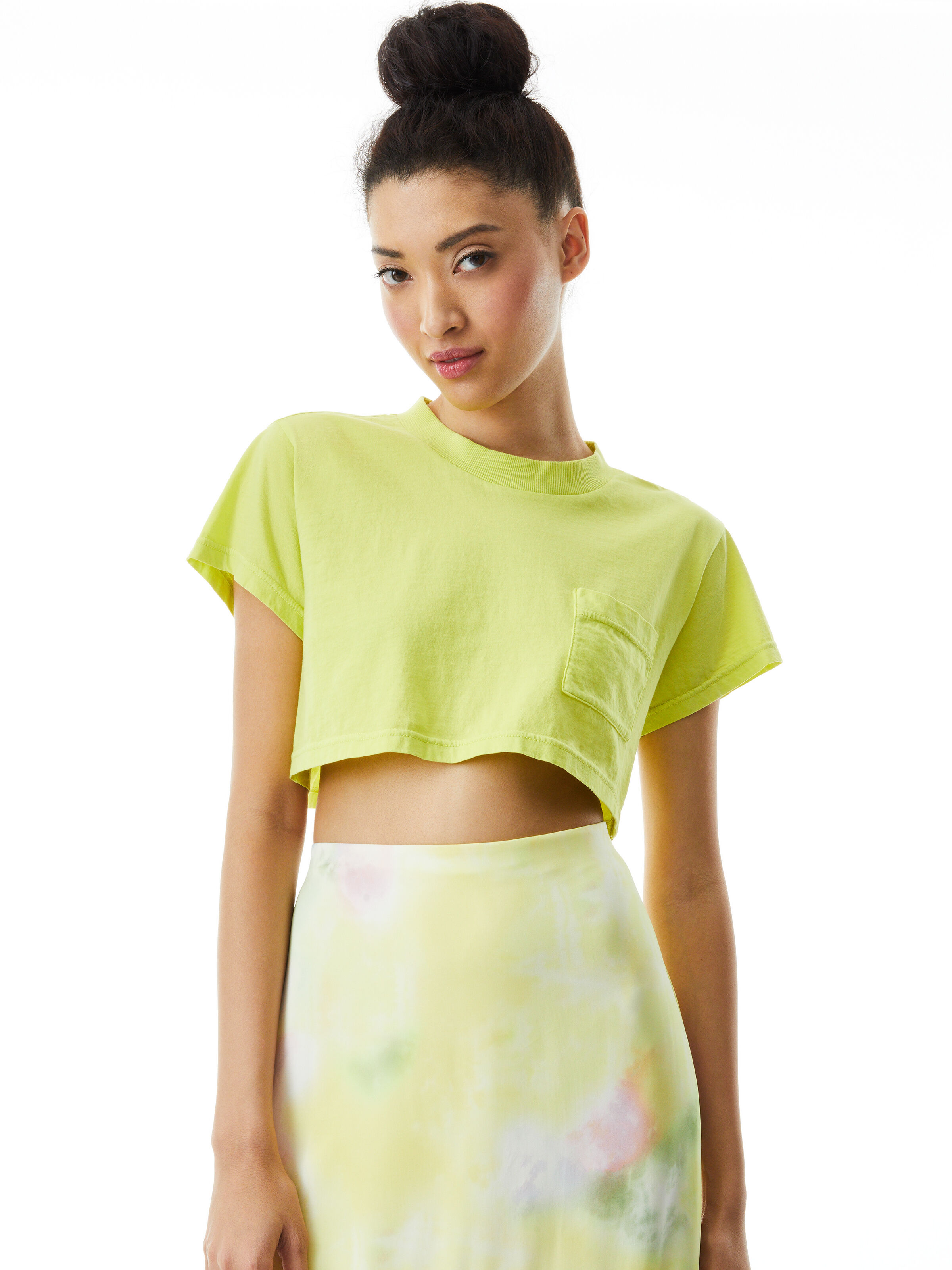 neon crop tee