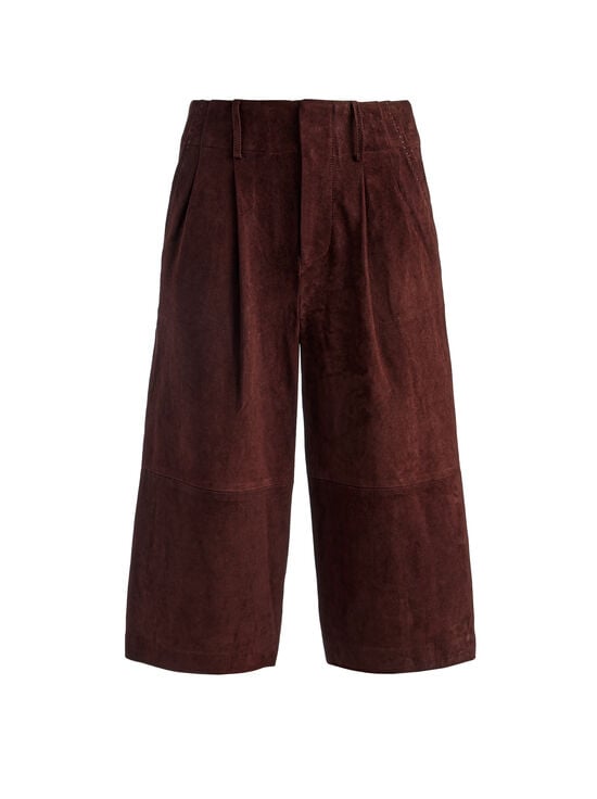 DARK CHOCOLATE-ELOISE SUEDE LONG SHORT