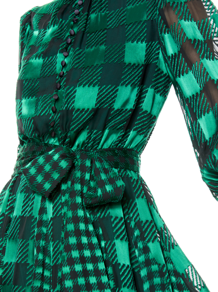 MINA PUFF SLEEVE MINI DRESS - GINGHAM BABE LG/COMBO image 3 - Alice And Olivia