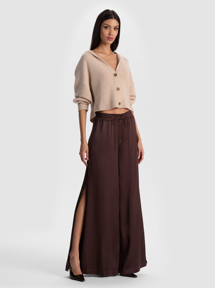KENLEY PALAZZO PANT - DARK CHOCOLATE image 1 - ALICE + OLIVIA